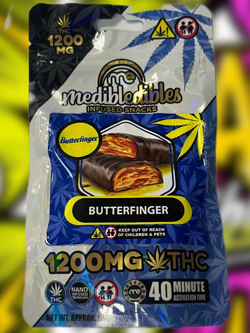 THC Chocolate - Medible Edibles 1200MG ButterFinger Bar