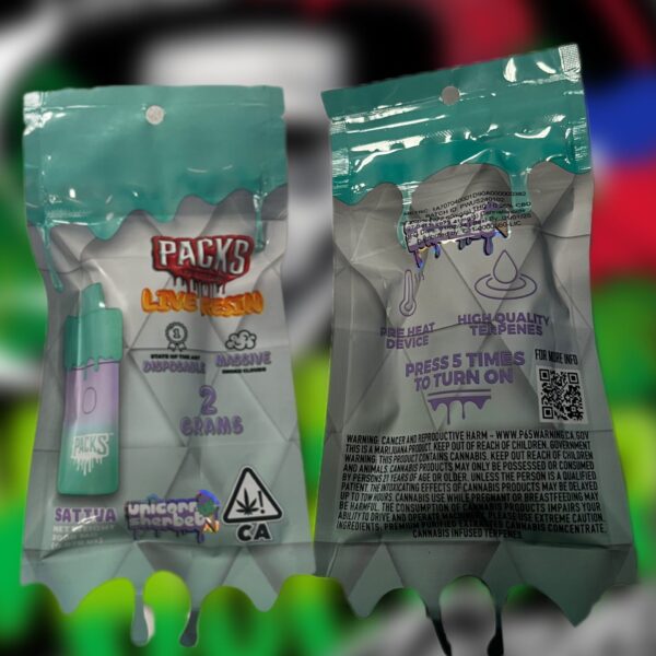 THC Vape Cartridge - 2g Disposeable Unicorn Sherbet