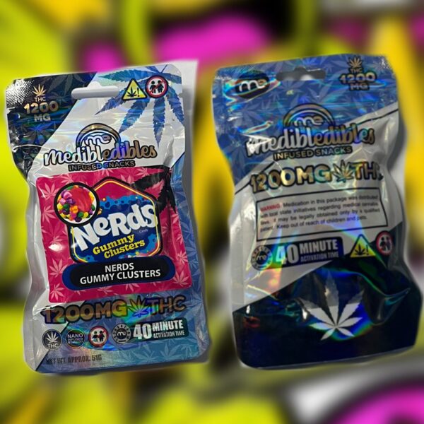 THC Fruit Chews - Medibles 1200MG Per Nerds Gummy Cluster