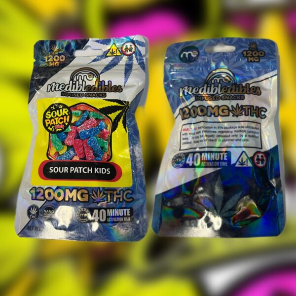 THC Fruit Chews - Medibles 1200MG Per Sour Patch Kids