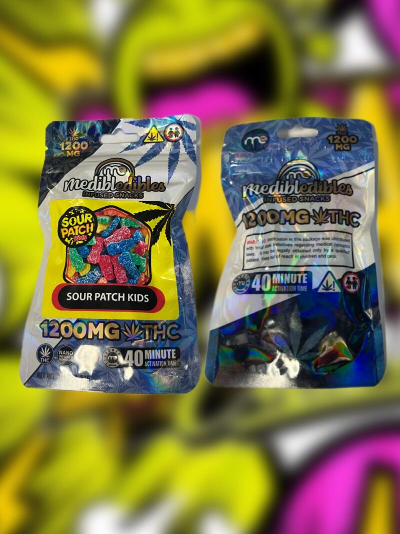 THC Fruit Chews - Medibles 1200MG Per Sour Patch Kids