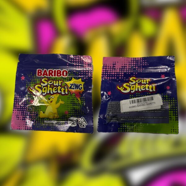 THC Fruit Chews - 600 MG Baribo Sour S’ghetti Zing