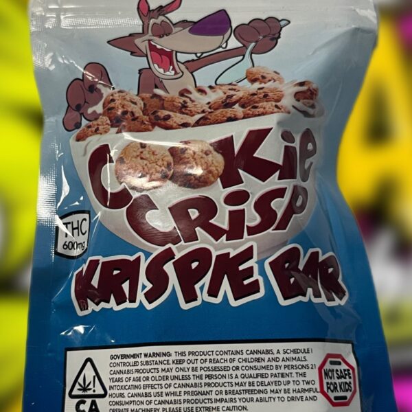 THC Edibles - 600 MG Cereal Bar Cookie Crisp Krispie Bar