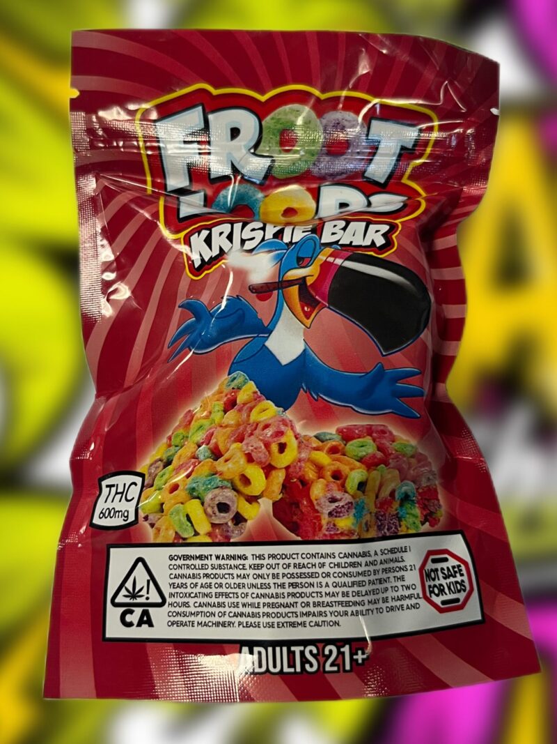 THC Edibles - 600 MG Froot Loops Krispie Bar